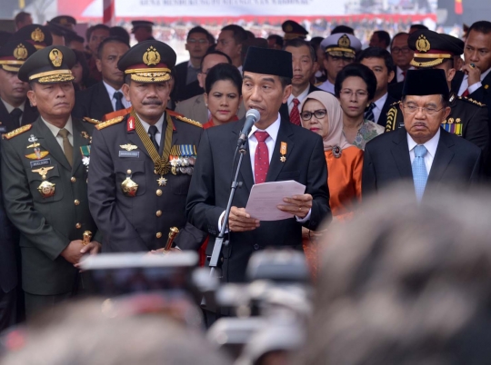 Presiden Jokowi hadiri peringatan Hari Bhayangkara ke-69