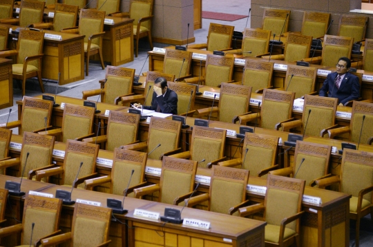 Suasana rapat paripurna bahas dana aspirasi DPR