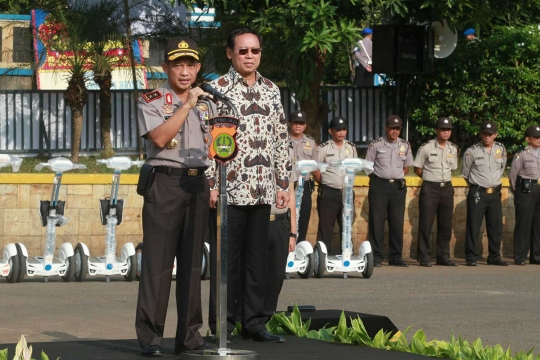 Polda Metro Jaya mendapat hibah sepeda dan otoped elektrik