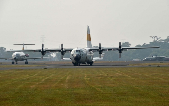 Deretan Hercules C-130 di Lanud Halim Perdanakusuma