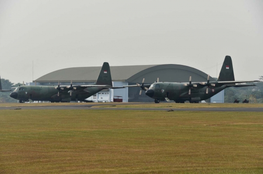 Deretan Hercules C-130 di Lanud Halim Perdanakusuma