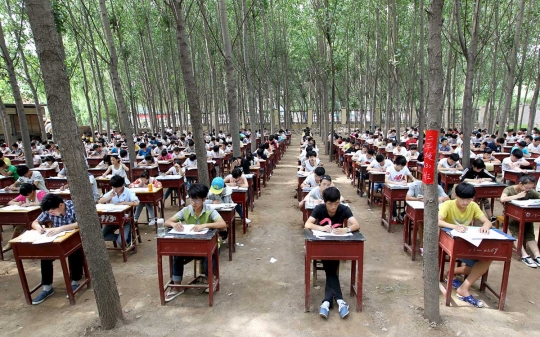 Kurangi stres pada siswa, sekolah di China ini gelar UN di 