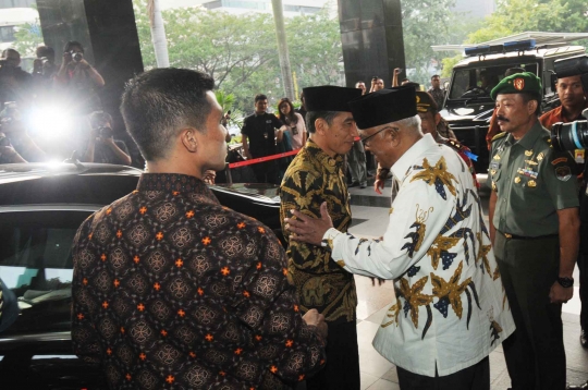 Presiden Jokowi hadiri buka puasa bersama di Gedung KPK