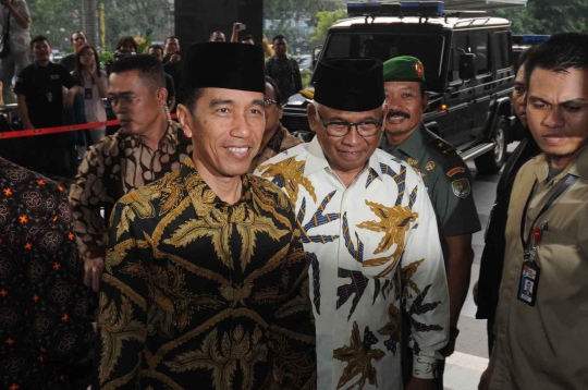 Presiden Jokowi hadiri buka puasa bersama di Gedung KPK