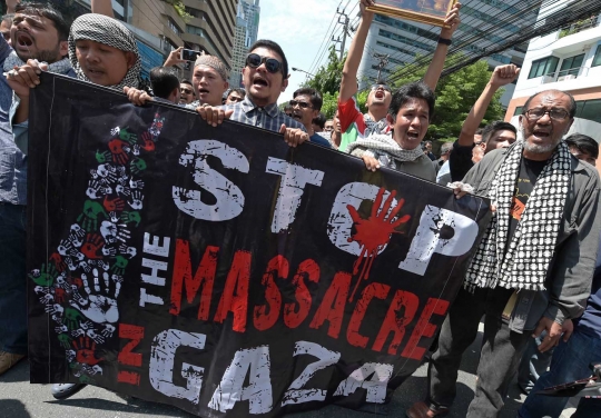 Muslim Thailand geruduk Kedubes Israel kecam intimidasi Palestina
