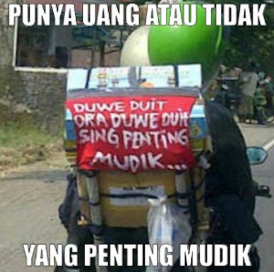 Meme mudik lucu ini dijamin bikin tertawa terpingkal-pingkal