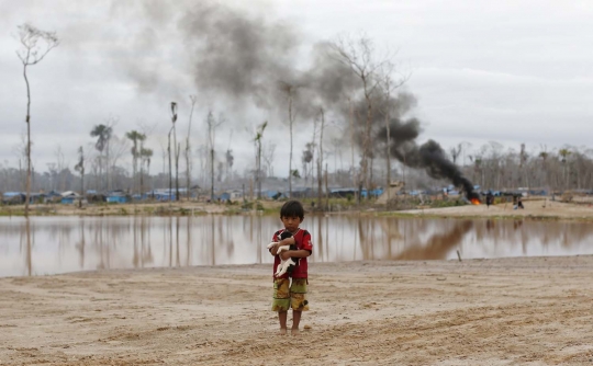 Kamp dibakar polisi, penambang liar di Peru tinggalkan Hutan Amazon