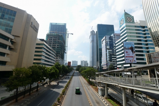 Libur Lebaran, jalan langganan macet di Jakarta kini lengang