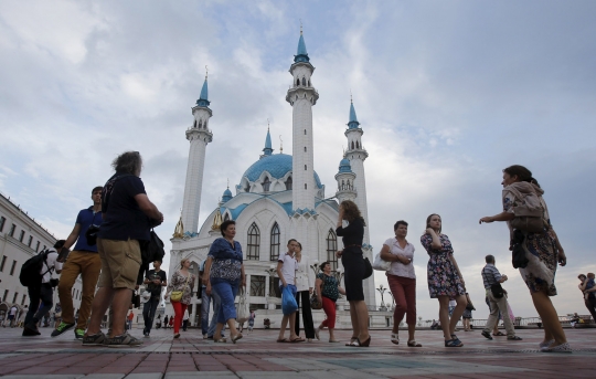 Indahnya Masjid Kul Sharif di Kazan, kebanggaan muslim Rusia