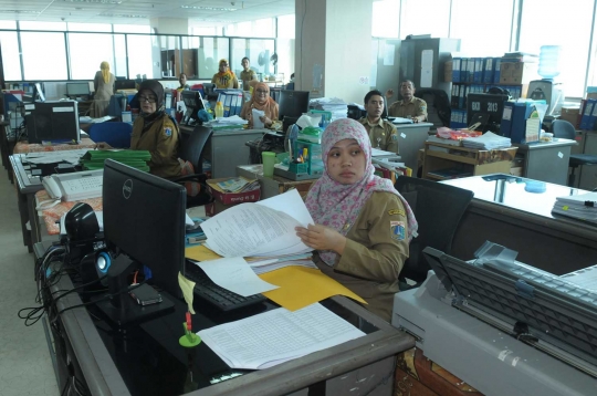 Hari pertama bekerja usai cuti Lebaran, PNS DKI kembali beraktivitas