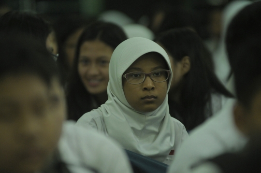 Suasana hari pertama sekolah di Tahun Ajaran 2015-2016