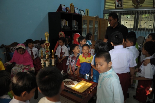 Suasana hari pertama sekolah di Tahun Ajaran 2015-2016