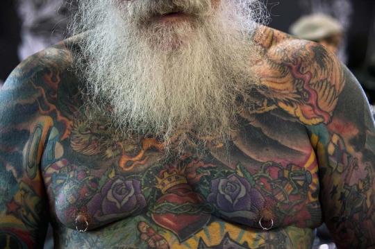 Deretan penggila tato sangar meriahkan Sao Paulo Tattoo Festival