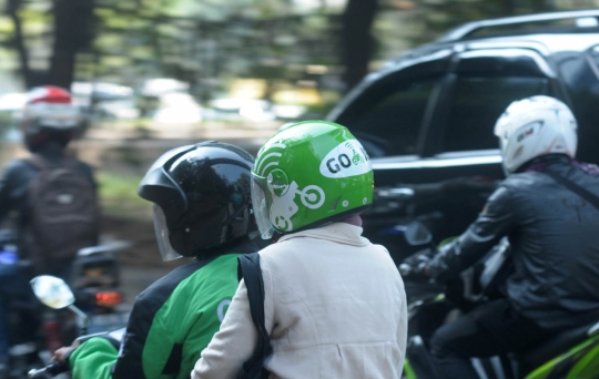 Potret driver Go-Jek tetap eksis meski belum legal