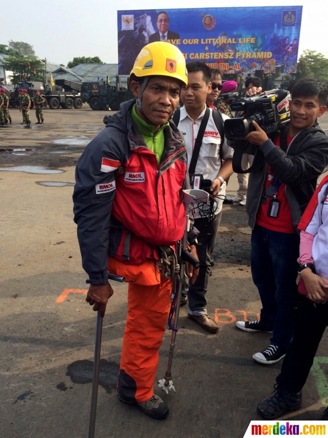 Foto : Tekad pria tuna daksa ikut Marinir taklukkan Puncak 