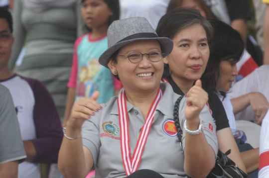 Menlu Retno sarapan nasi uduk di perayaan HUT ke-48 ASEAN