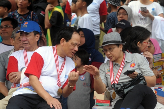 Menlu Retno sarapan nasi uduk di perayaan HUT ke-48 ASEAN