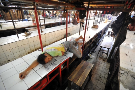 Harga daging melonjak, pedagang di Pasar Senen mogok berjualan