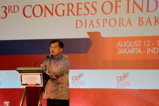 Tabuh beduk, Jusuf Kalla resmi buka Kongres Diaspora Indonesia