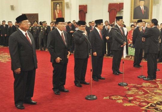 6 Menteri baru hasil reshuffle Kabinet Kerja saat dilantik Jokowi