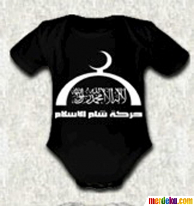 Foto Ini desain  baju  bayi bergambar ISIS yang bikin 