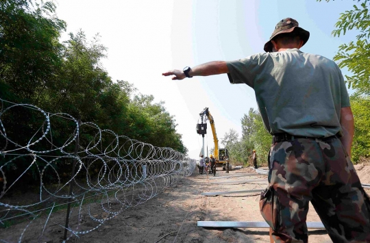 Redam arus imigran, Hungaria pasang duri ratusan KM di perbatasan