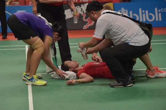 Pebulu tangkis Thailand cedera hadapi Lindaweni Fanetri
