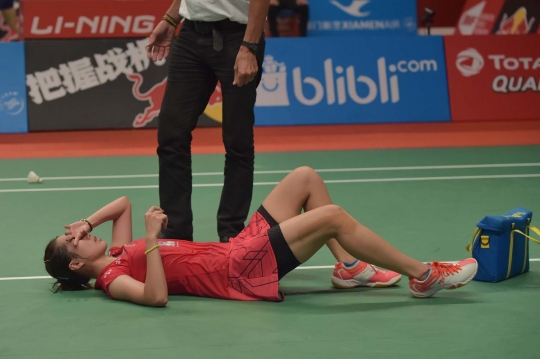 Pebulu tangkis Thailand cedera hadapi Lindaweni Fanetri