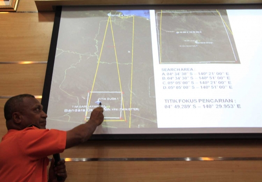 Badan SAR Nasional tunjukkan lokasi jatuhnya Trigana Air