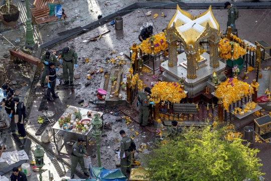 Dahsyatnya teror bom hancurkan Kuil Erawan di Bangkok