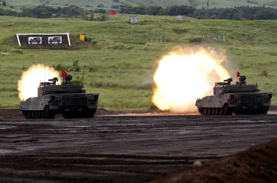 Aksi militer Negeri Sakura unjuk kebolehan dalam latihan tahunan