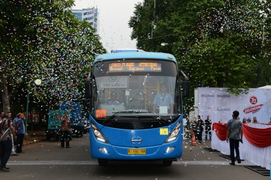 Ini penampakan bus canggih Transjabodetabek