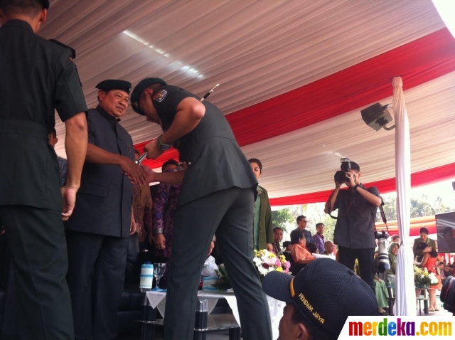 Foto : SBY hadiri sertijab Agus jadi Danyon Arya Kamuning 