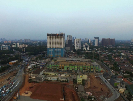 Begini penampakan udara pembongkaran Stadion Lebak Bulus untuk MRT