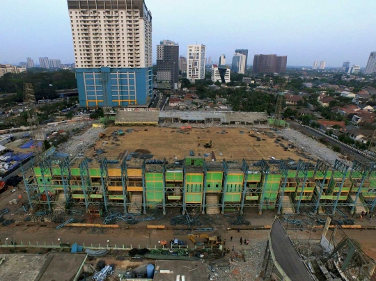 Begini penampakan udara pembongkaran Stadion Lebak Bulus untuk MRT