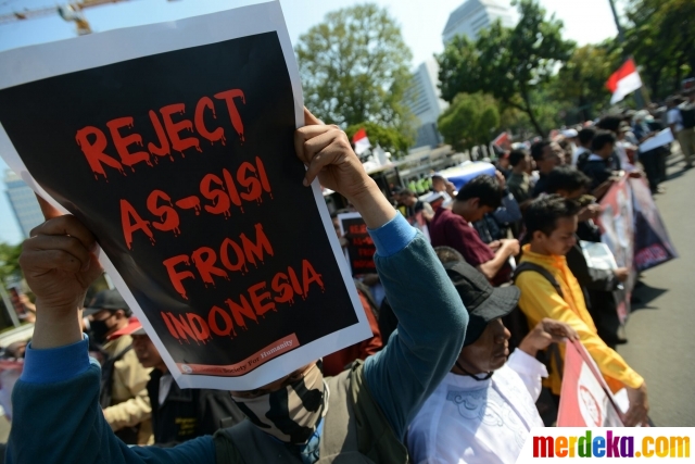 Foto : Kunjungan Presiden Mesir di Istana disambut aksi 