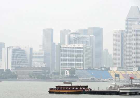 Kabut asap kebakaran hutan Sumatera sampai ke Singapura