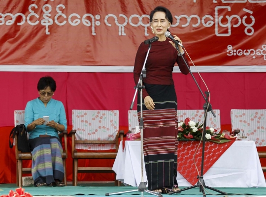 Wanita Suku Kayan hadiri kampanye politik Myanmar