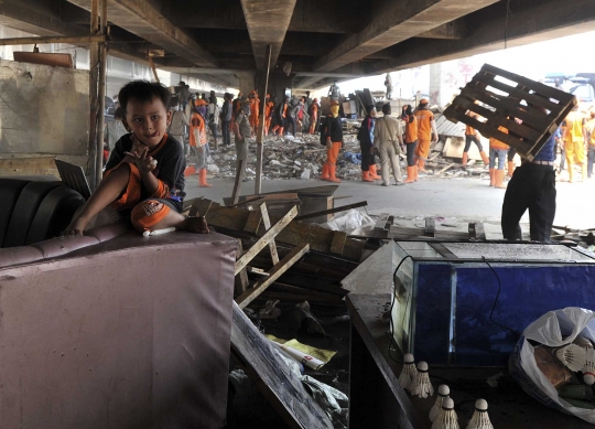 392 Bangunan liar di kolong Tol Penjaringan dibongkar