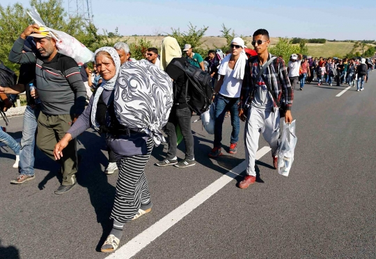 Arus imigran Suriah nyaris tutupi jalan raya di Turki