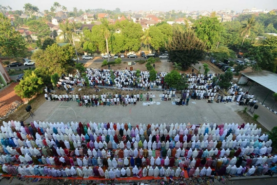 Jemaah Muhammadiyah salat Idul Adha di Ciputat