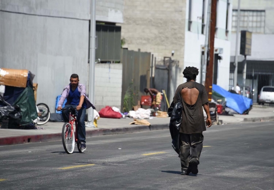 Penampakan Los Angeles yang alami darurat gelandangan