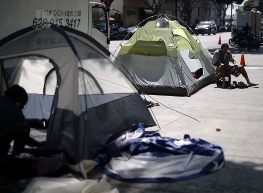 Penampakan Los Angeles yang alami darurat gelandangan