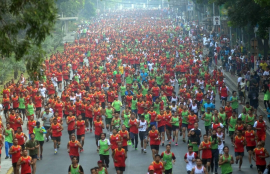 12 Ribu peserta ramaikan lomba lari HUT ke-70 TNI