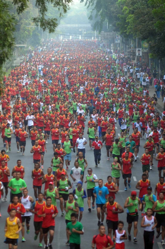 12 Ribu peserta ramaikan lomba lari HUT ke-70 TNI