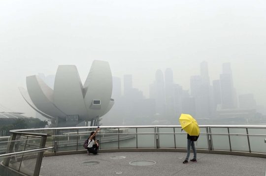 Semakin pekat, Singapura tingkatkan level kabut asap jadi berbahaya