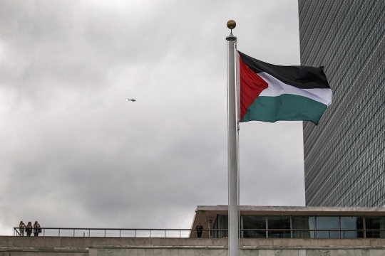Pengibaran bendera Palestina di Markas PBB