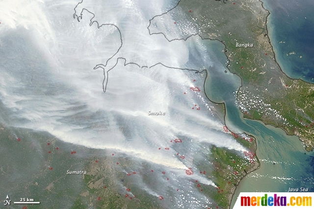 Foto Beginilah Kondisi Kabut Asap Indonesia Diambil Satelit Gambar Moderate