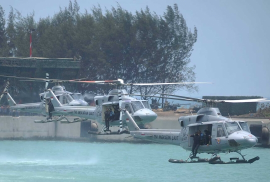 Aksi TNI AL unjuk kemampuan infiltrasi serangan musuh di laut