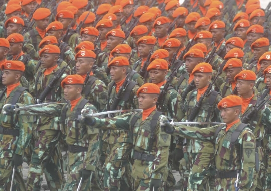 Aksi tiga pasukan elit di HUT TNI ke-70